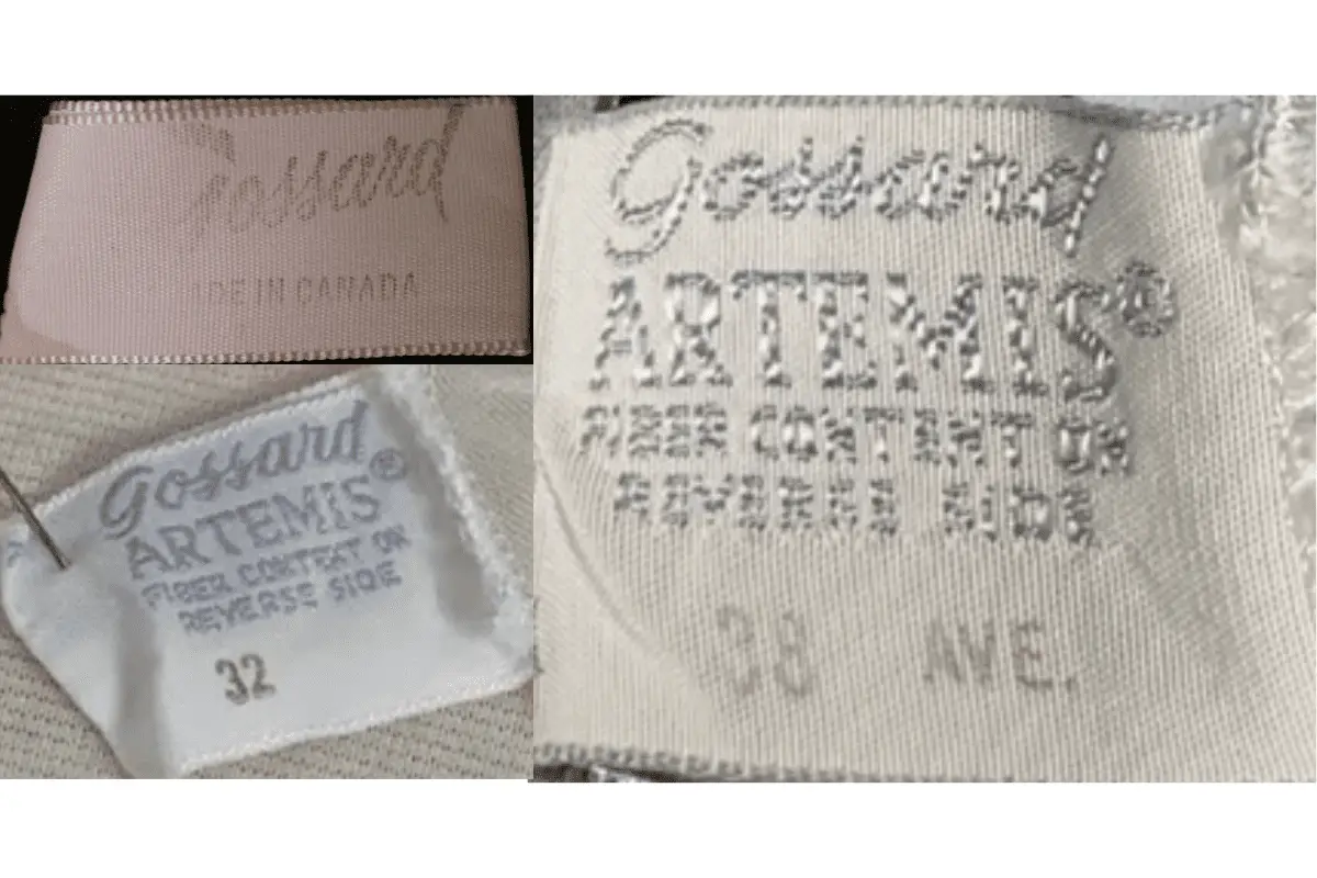 1950s Gossard tags