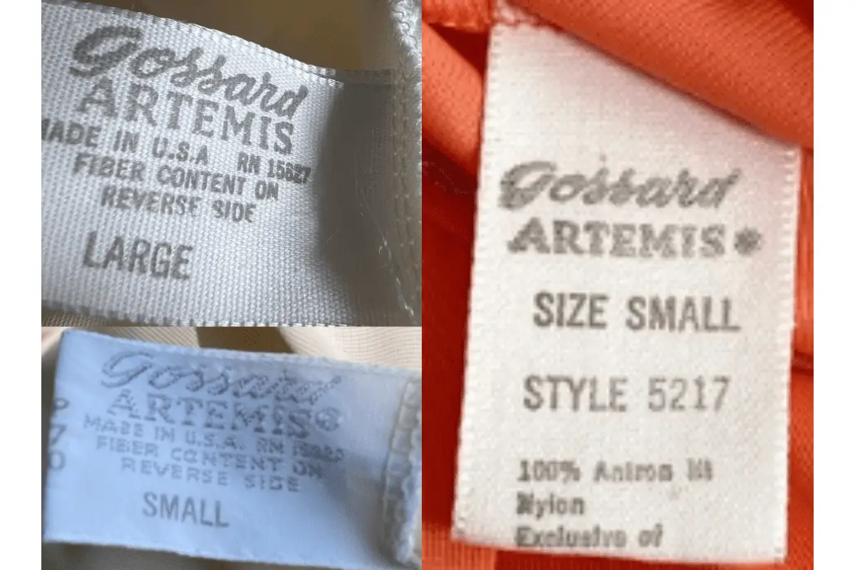 1960s Gossard tags