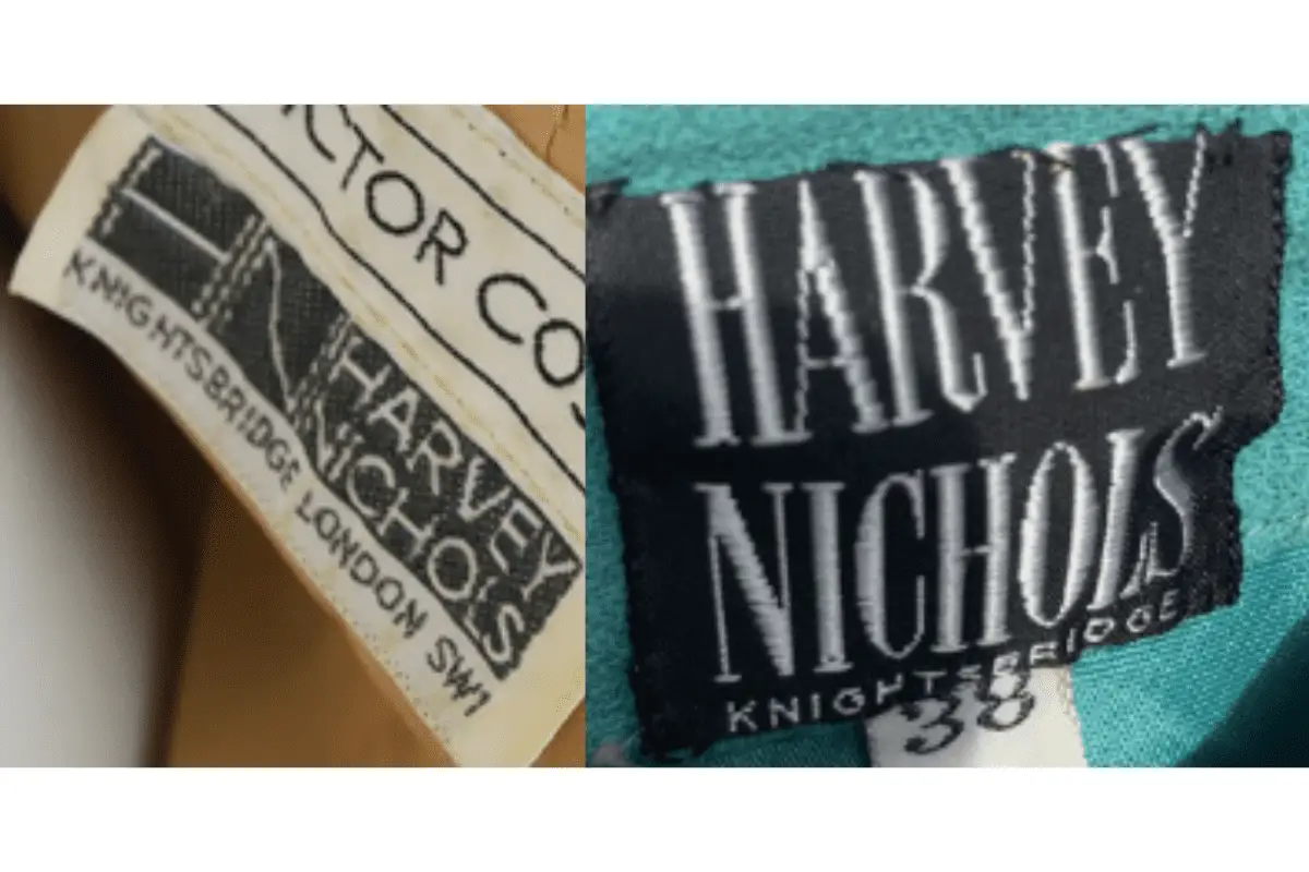 1970s Harvey Nichols tags