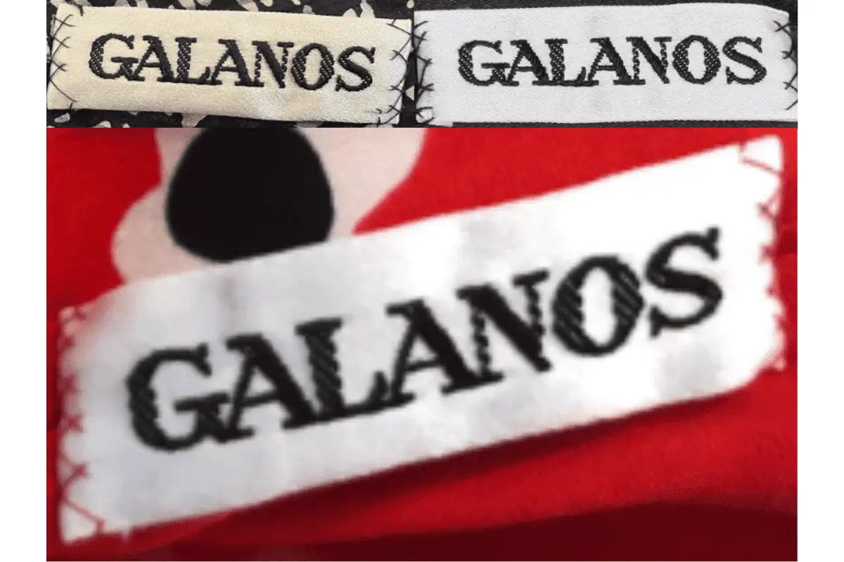 1980s Galanos tags