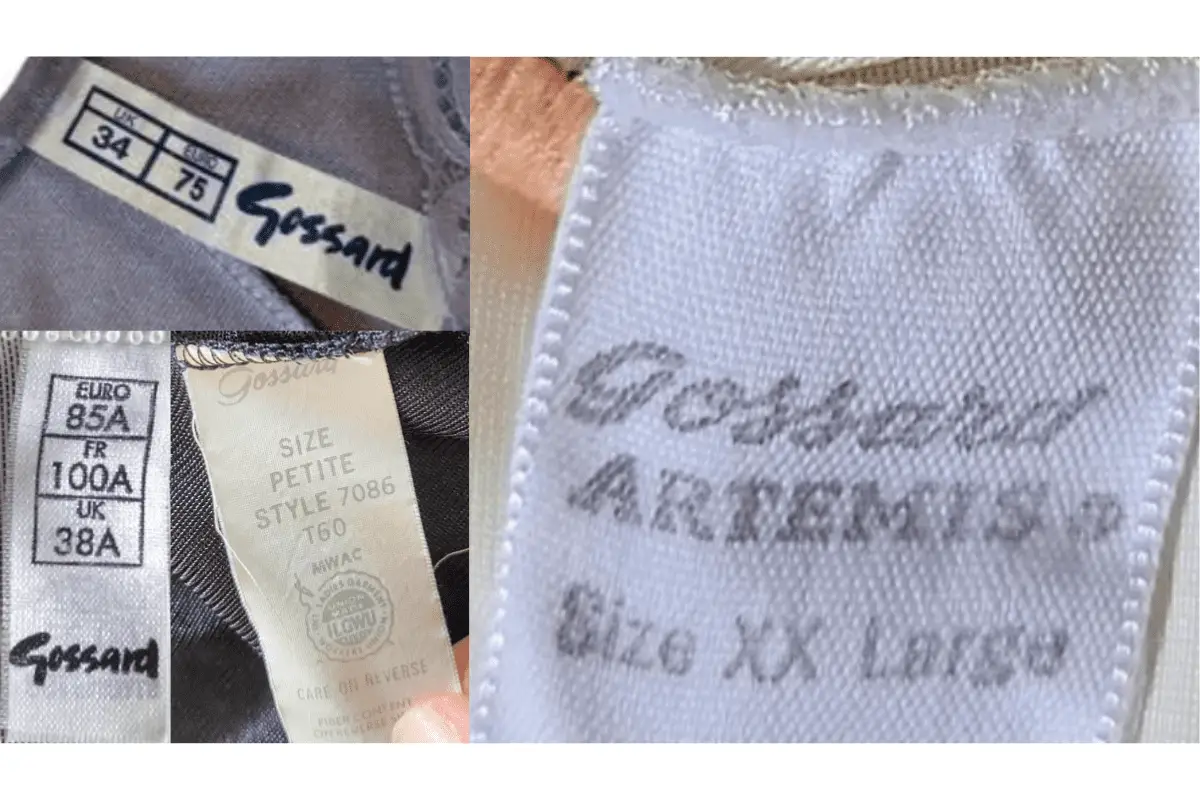 1980s Gossard tags