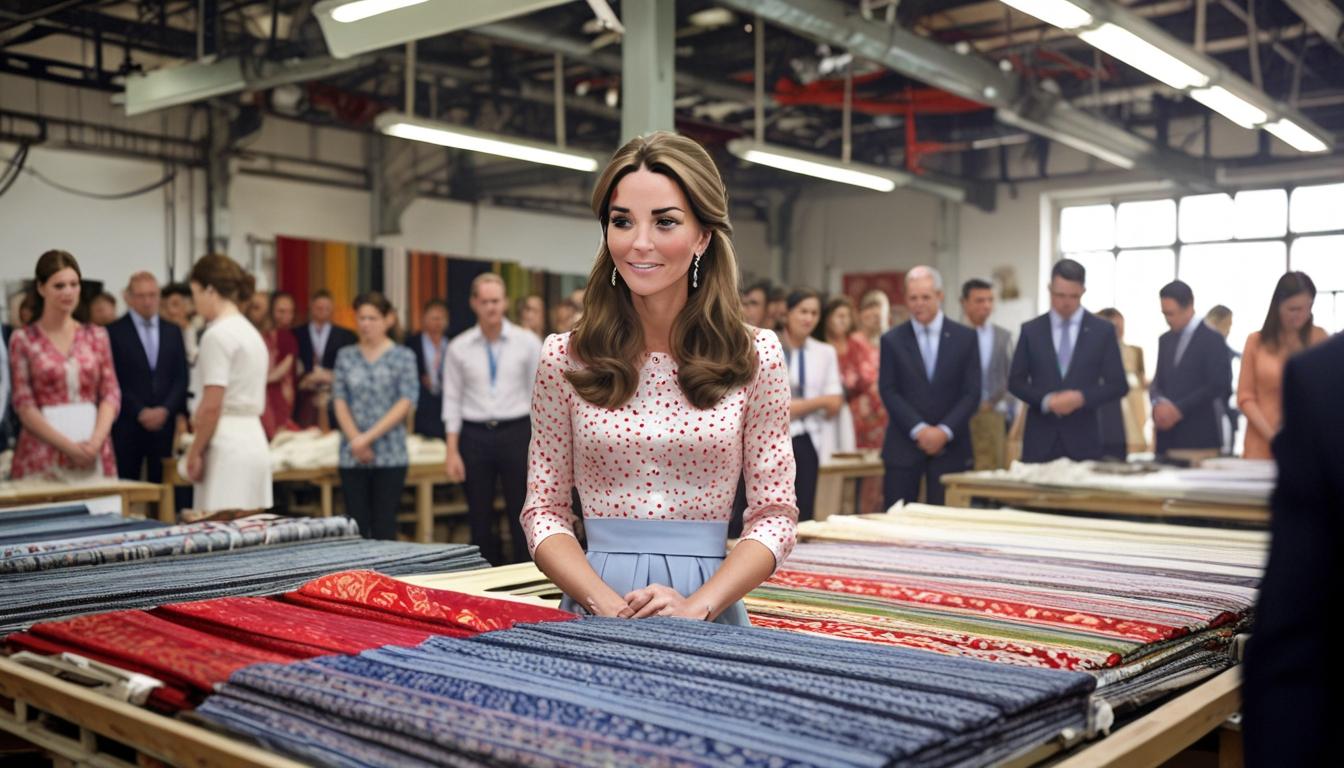 Princess Kate promotes sustainable fashion during visit to Corgi textile factory