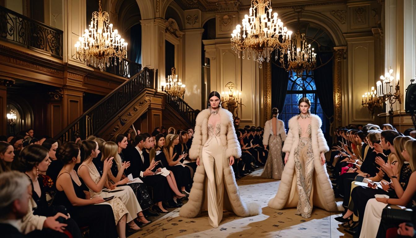 Dennis Basso unveils vintage-inspired fall collection at historic mansion