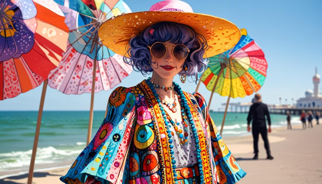 Artist Dotty showcases fashion for peace in Brighton