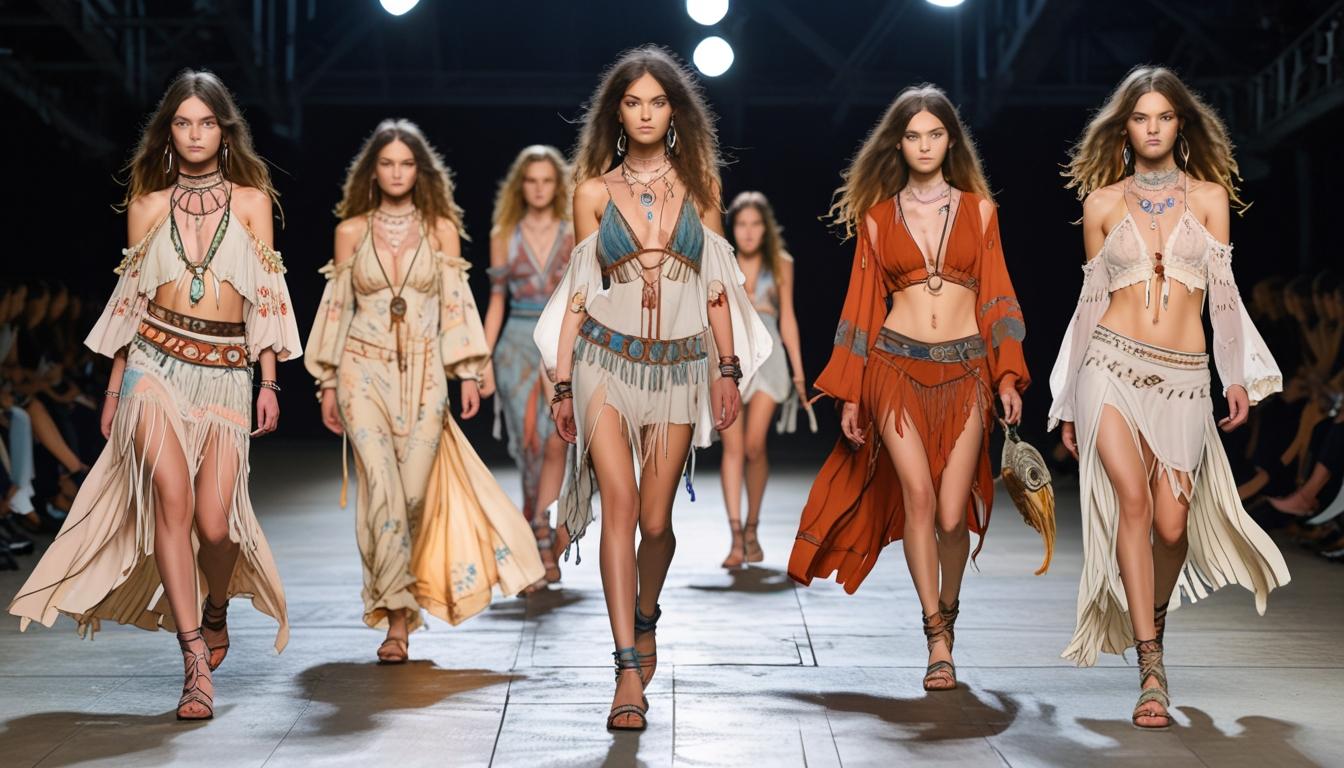 Bohemian fashion makes a stylish comeback on 2024-25 runways