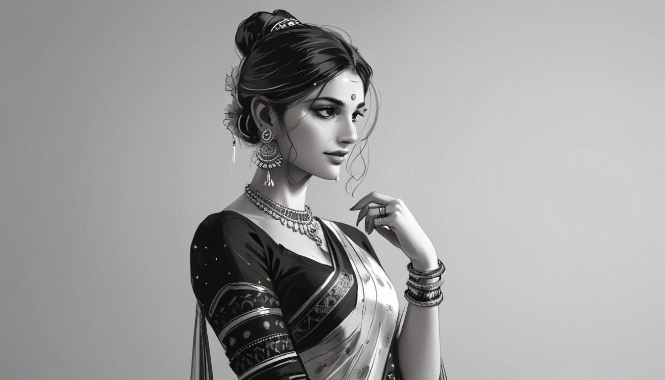 Fatima Sana Shaikh embraces traditional elegance in monochrome saree and reflects on child acting challenges