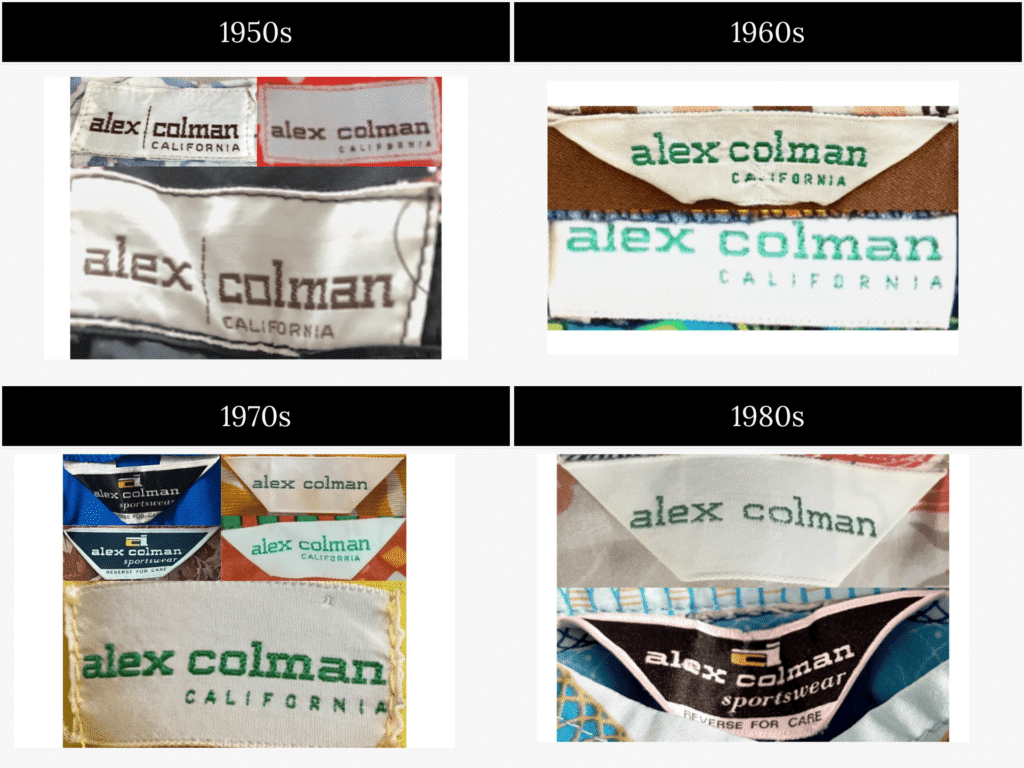 How to tell if Alex Colman is vintage: Logos, Tags & Tips – VCG