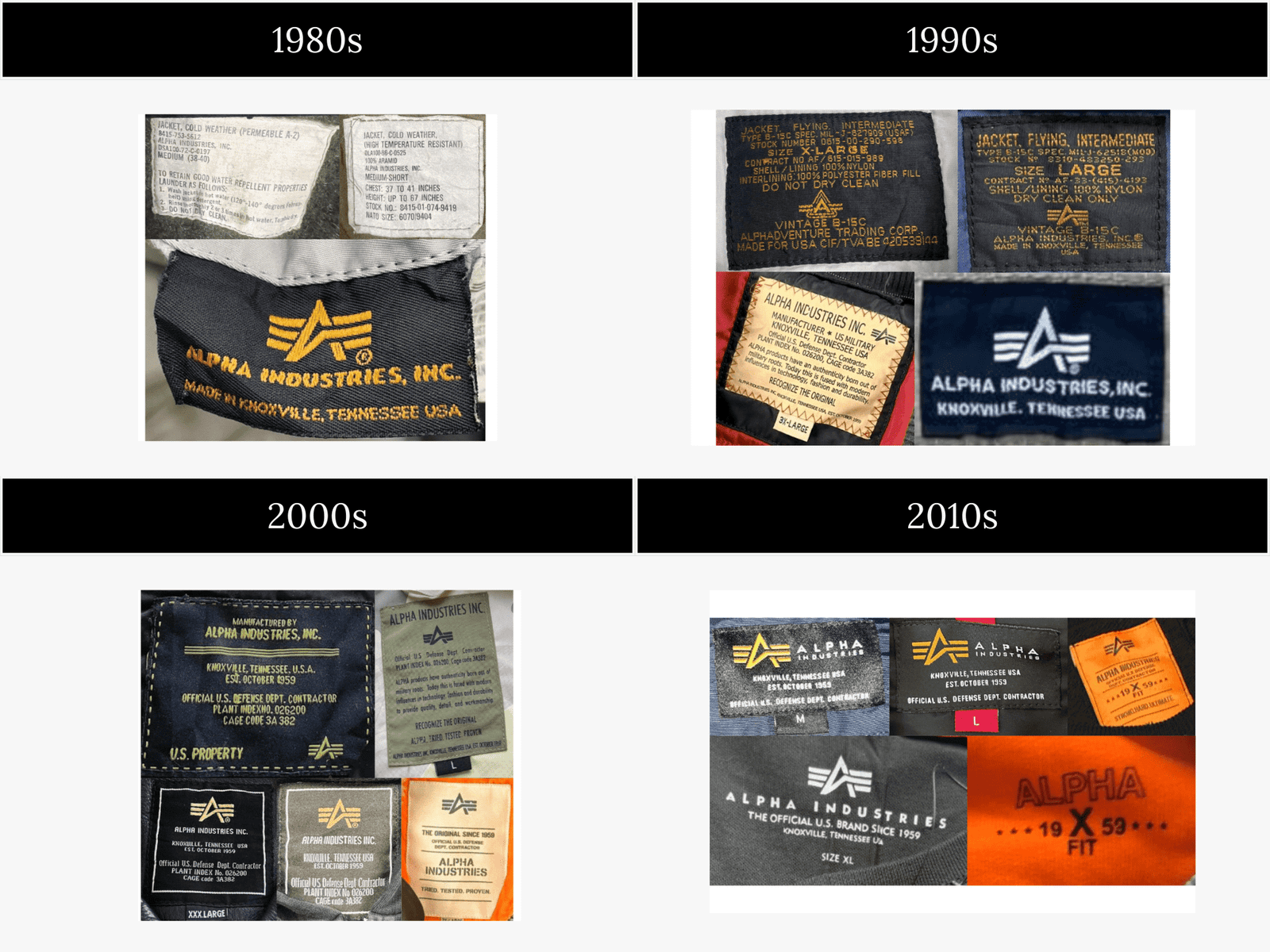 How To Tell If Alpha Industries Is Vintage Logos Tags Tips VCG